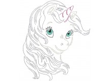 Stickdatei - Baby Unicorn LineArt 8